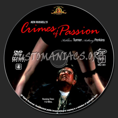 Crimes Of Passion dvd label