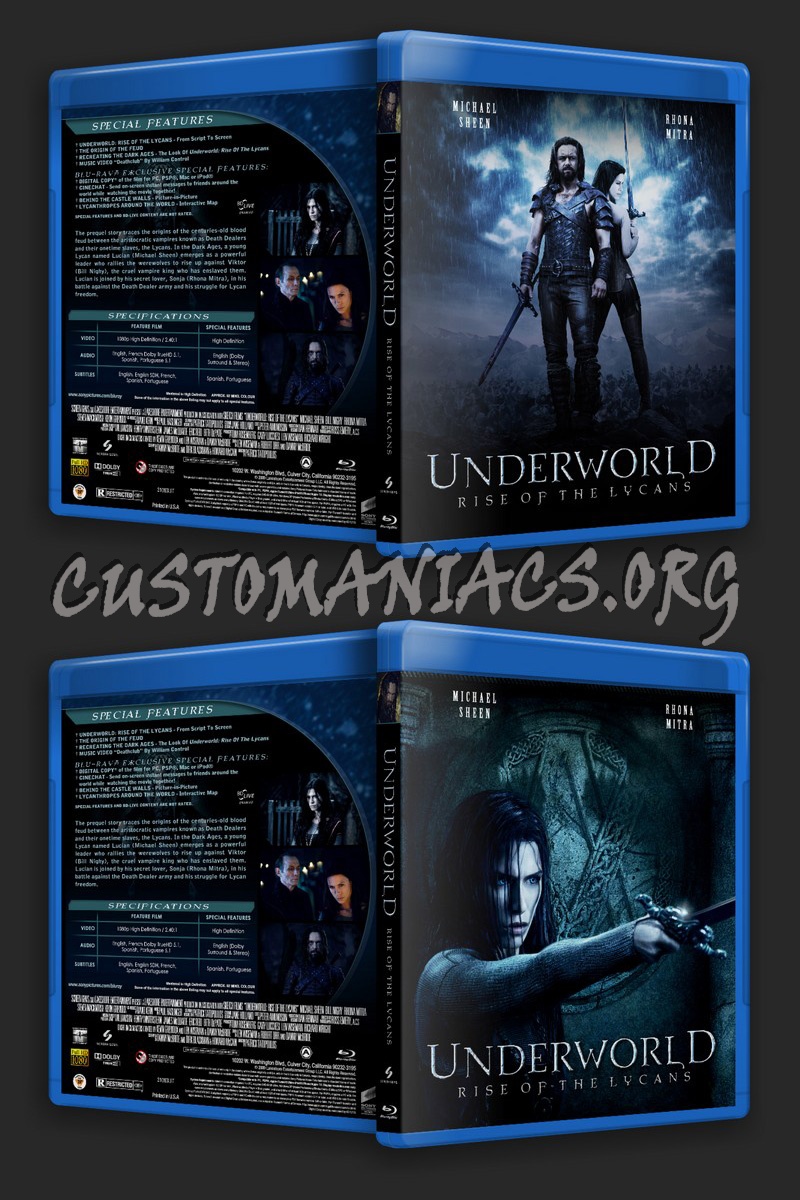 Underworld Rise Of The Lycans blu-ray cover