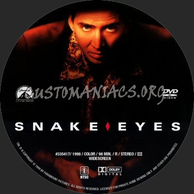 Snake Eyes dvd label