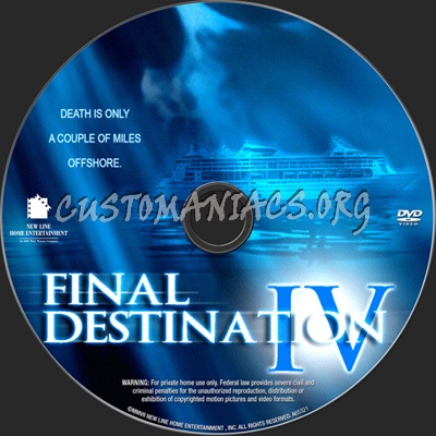 Final Destination IV Death Trip dvd label
