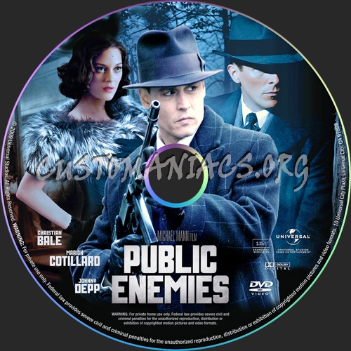 Public Enemies dvd label