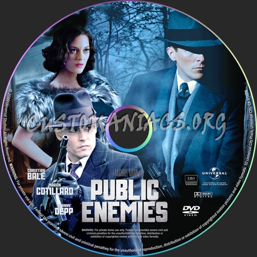 Public Enemies dvd label