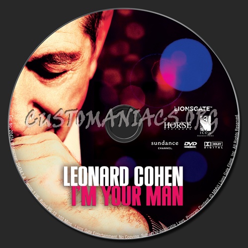 Leonard Cohen I'm Your Man dvd label