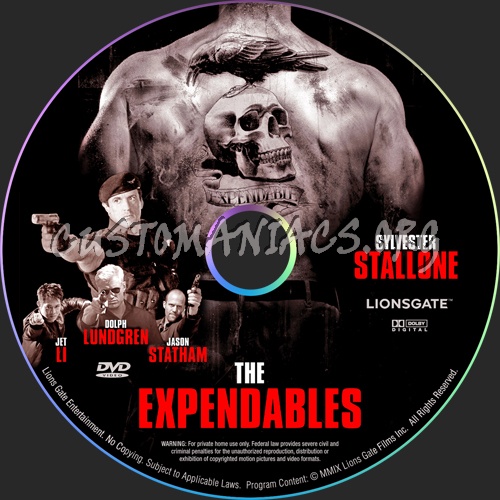 The Expendables dvd label