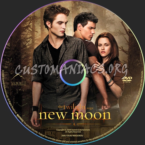 The Twilight Saga: New Moon dvd label