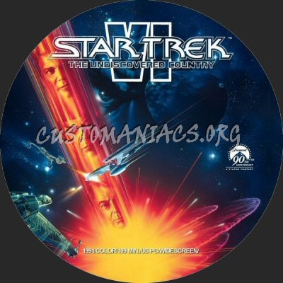 Star Trek VI The Undiscovered Country dvd label