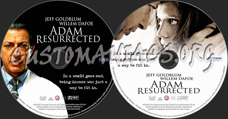 Adam Resurrected dvd label