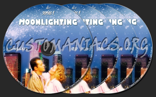 Moonlighting Series 1 dvd label