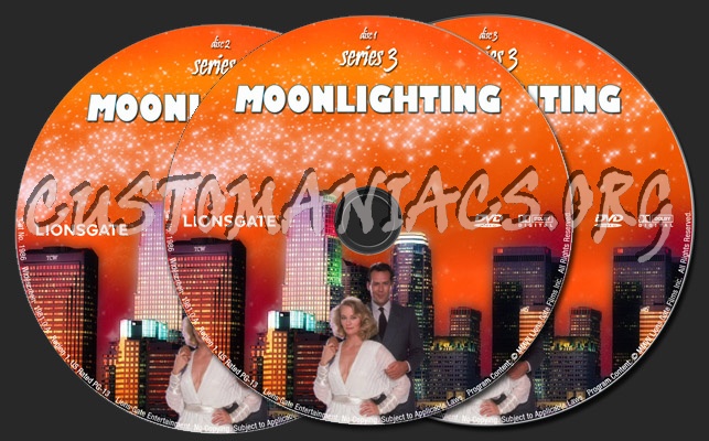 Moonlighting Series 3 dvd label