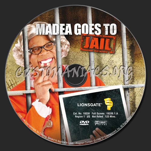 Madea Goes to Jail dvd label
