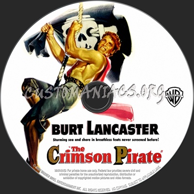 The Crimson Pirate dvd label