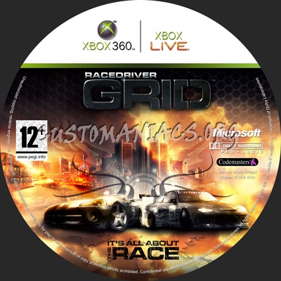 Racedriver GRID dvd label