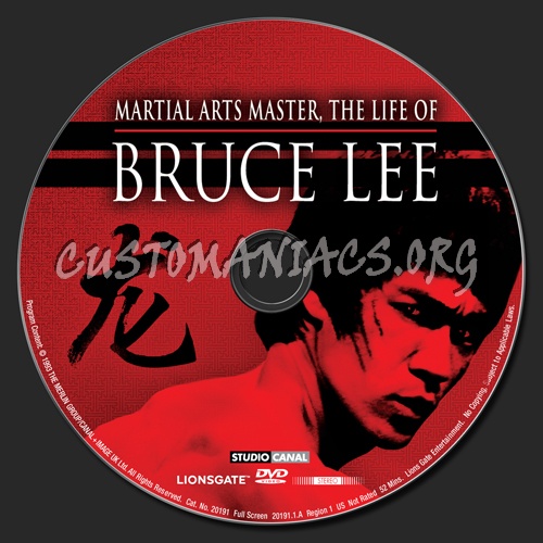 Martial Arts Master, The Life of Bruce Lee dvd label