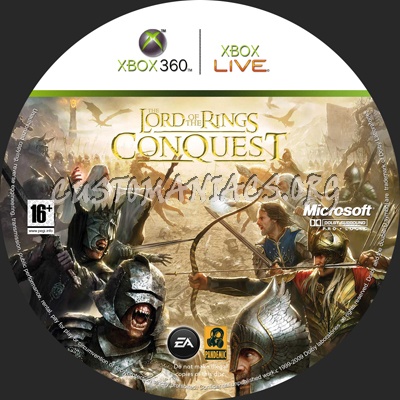 Lord of the Rings Conquest dvd label