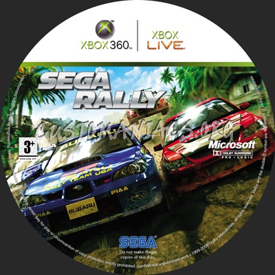 SEGA Rally dvd label