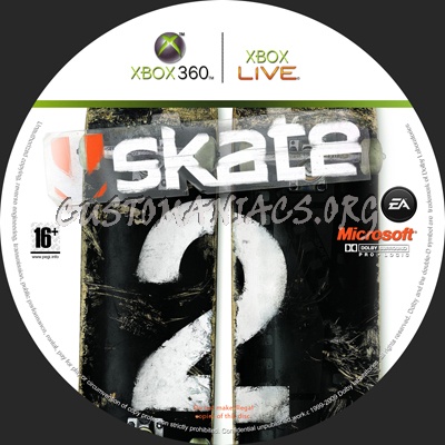 Skate 2 dvd label