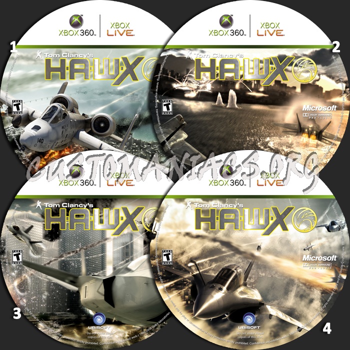 Tom Clancy's H.A.W.X dvd label