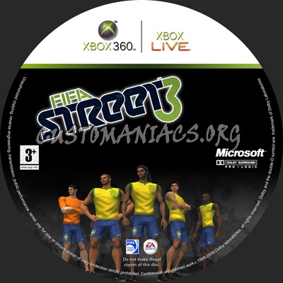 Fifa Street 3 dvd label