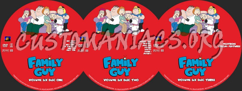 Family Guy: Volume 6 dvd label