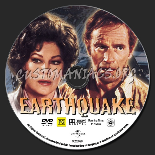 Earthquake dvd label