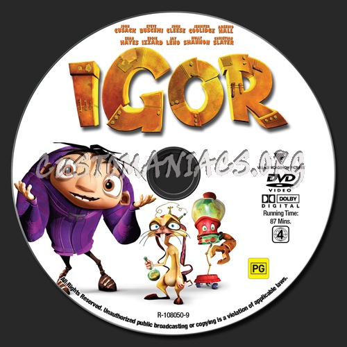 Igor dvd label