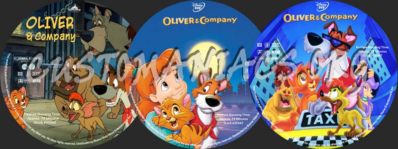 Oliver & Company dvd label