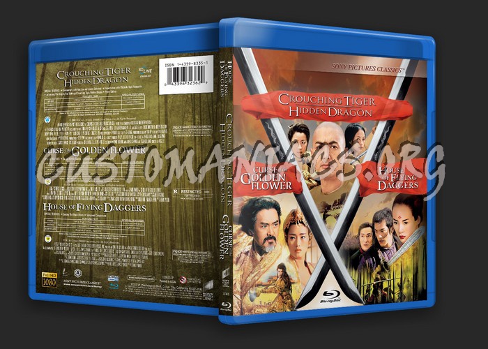 Crouching Tiger Hidden Dragon/Curse of the Golden Flower/House of Flying Daggers blu-ray cover