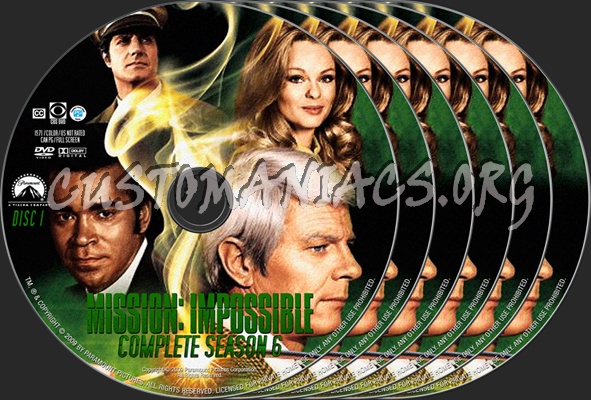 Mission Impossible Season 6 dvd label