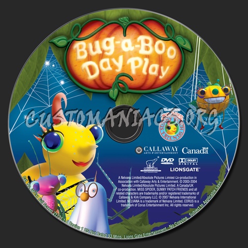 Miss Spider's  Sunny Patch Friends: Bug-a-boo Day Play dvd label