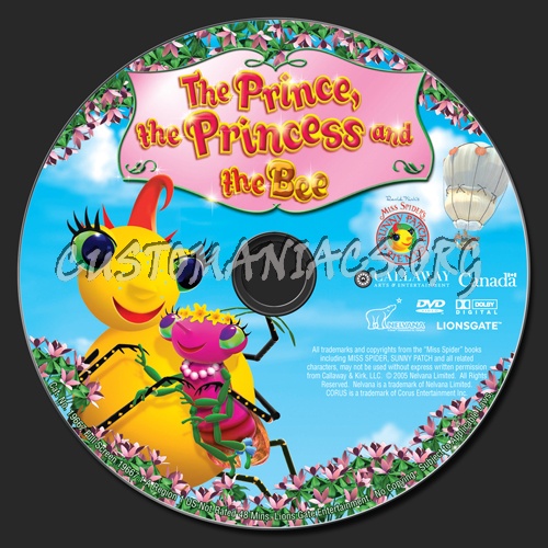 Miss Spider's: The Prince, the Princess and the Bee dvd label