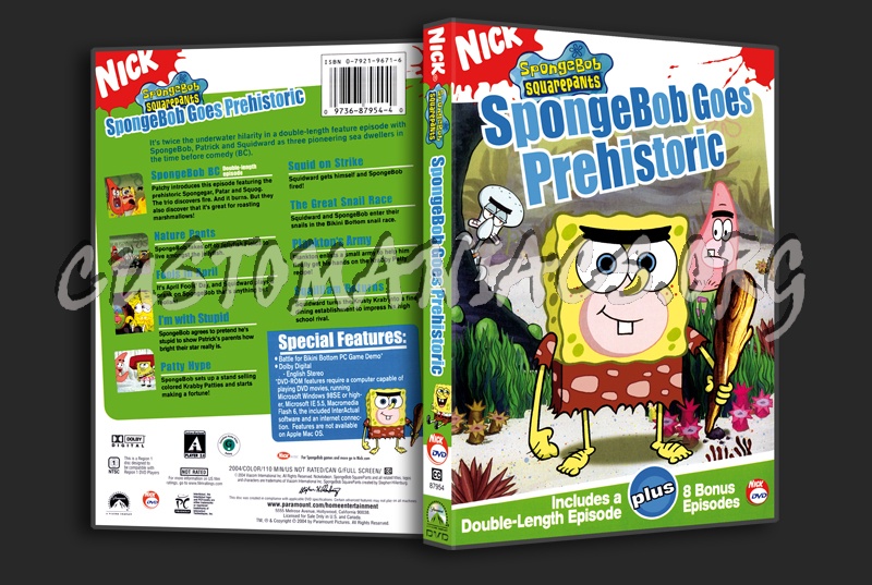 Spongebob Squarepants, Spongebob Goes Prehistoric dvd cover