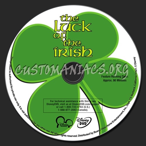 Luck of the Irish dvd label