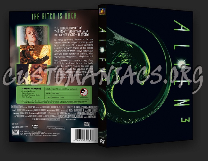 Alien 3 dvd cover