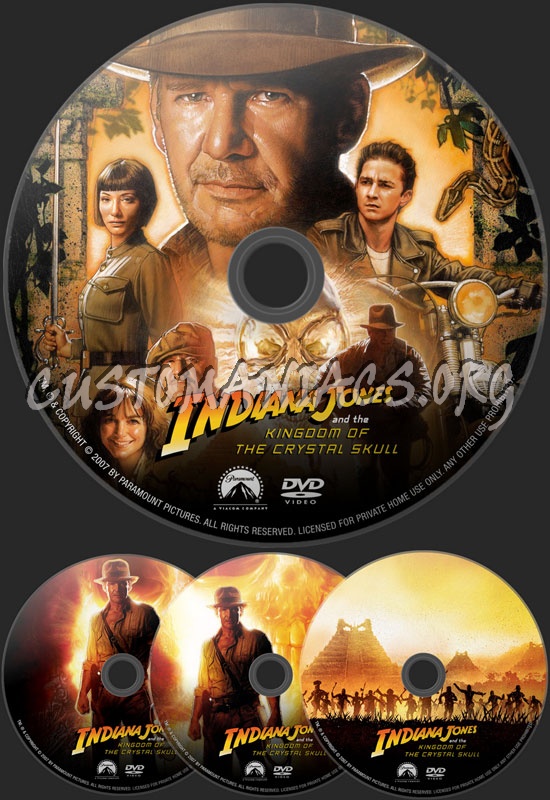 Indiana Jones And The Kingdom Of The Crystal Skull dvd label