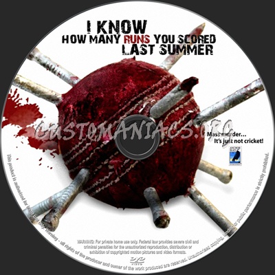 I Know How Many Runs You Scored Last Summer dvd label
