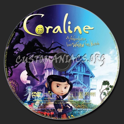 Coraline dvd label