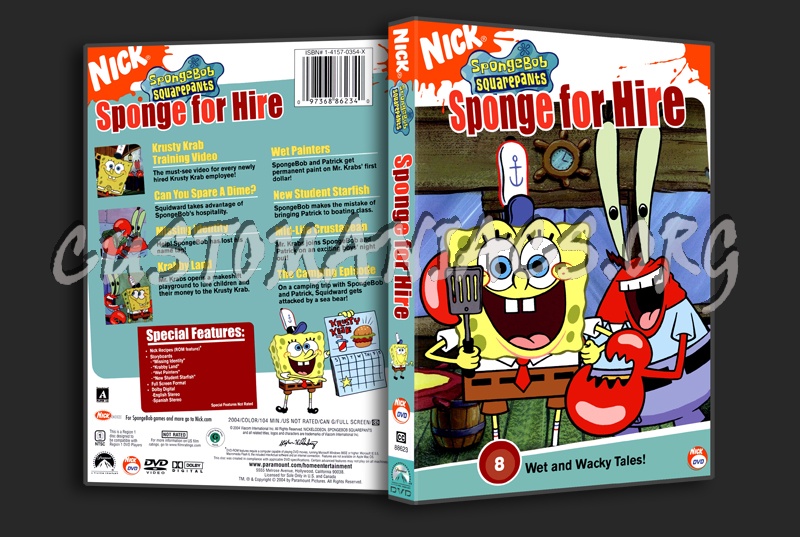 Spongebob Squarepants, Sponge For Hire dvd cover