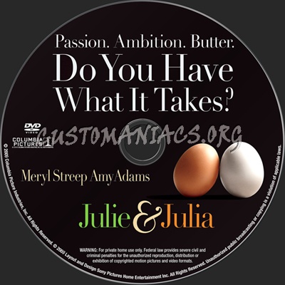 Julie & Julia dvd label