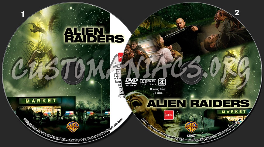 Alien Raiders dvd label