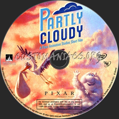 Partly Cloudy dvd label