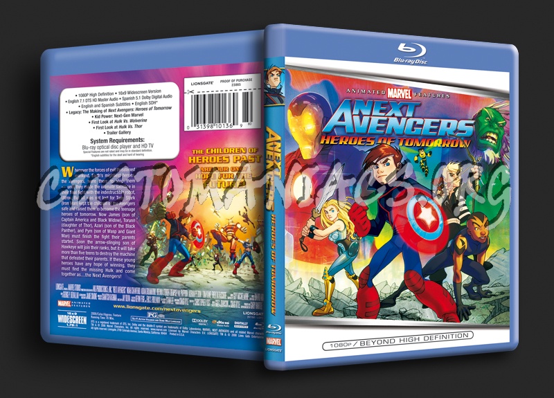 Next Avengers Heroes of Tomorrow blu-ray cover