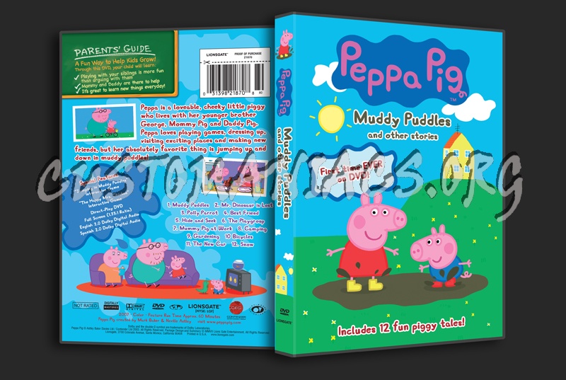 Peppa Pig Muddy Puddles and Other Stories dvd cover