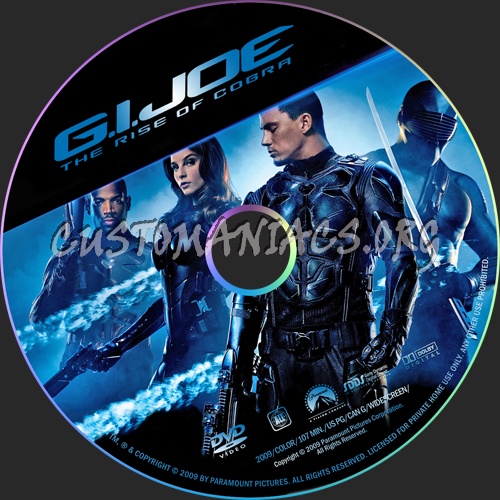 G.I. Joe The Rise Of Cobra dvd label