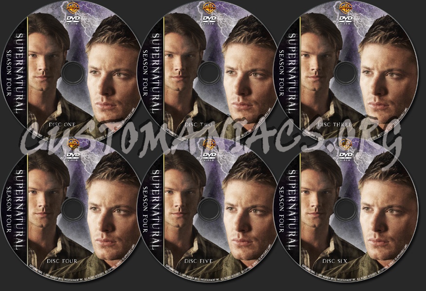 Supernatural Season Four dvd label