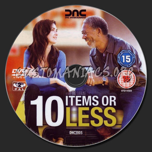 10 Items or Less dvd label