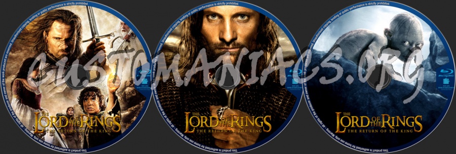 The Lord of the Rings The Return of the King blu-ray label