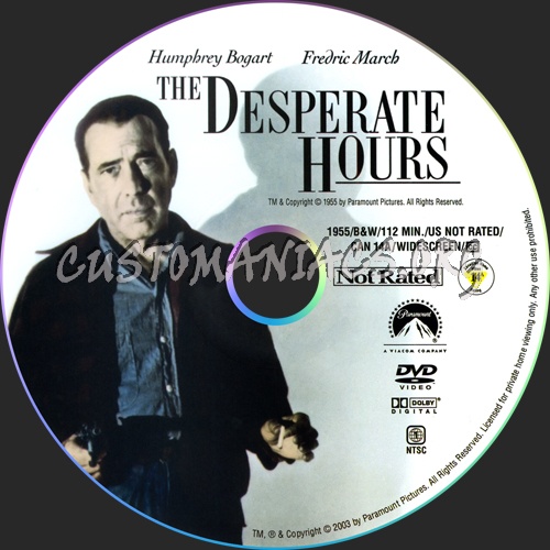 The Desperate Hours dvd label