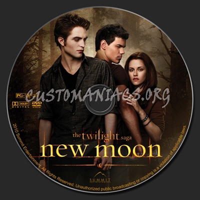 The Twilight Saga: New Moon dvd label