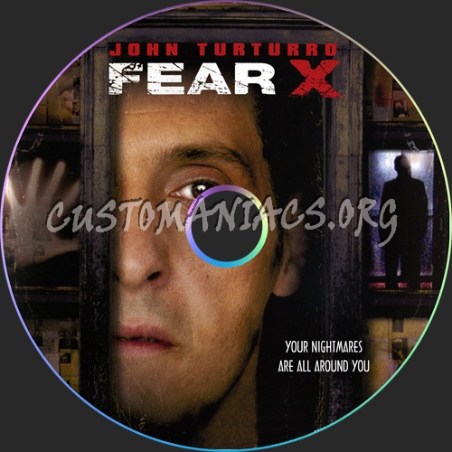 Fear X dvd label