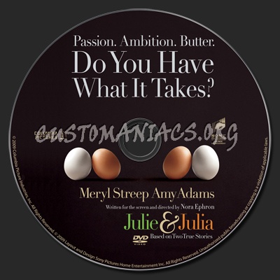 Julie & Julia dvd label